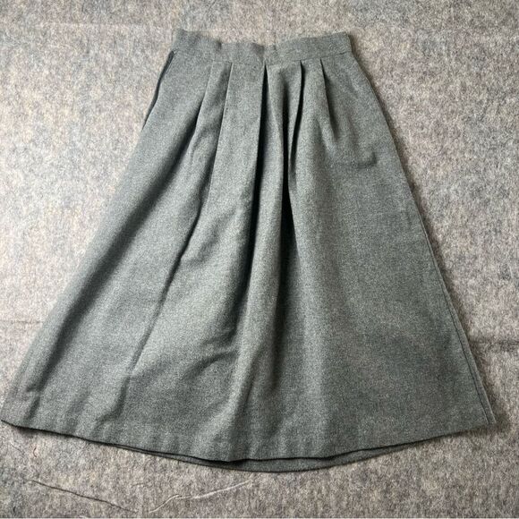 Vintage Kayo of California Gray Wool Bell Skirt Sz 11/12 Side Zip - Picture 6 of 7